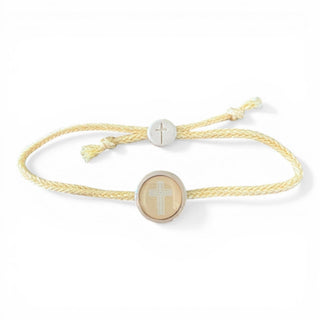 Tap To Pray® Survivor Series Bracelet: Mocha + Cross - Olita Gifts & Goods