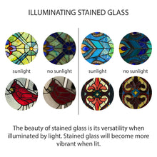 Load image into Gallery viewer, Theo Blue Watercolor Stained Glass Panel
