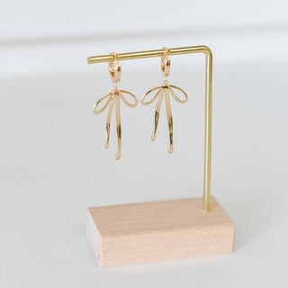 Daisy Gold Bow Hoops - Olita Gifts & Goods