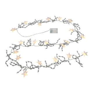 Battery Operated Star String Lights with Silver Accents - Olita Gifts & Goods