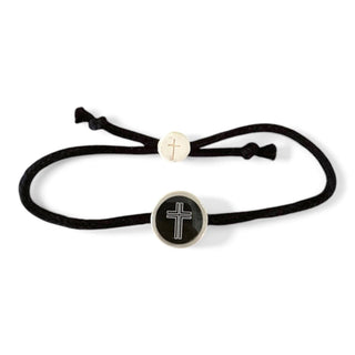 Tap To Pray® Survivor Series Bracelet: Mocha + Cross - Olita Gifts & Goods