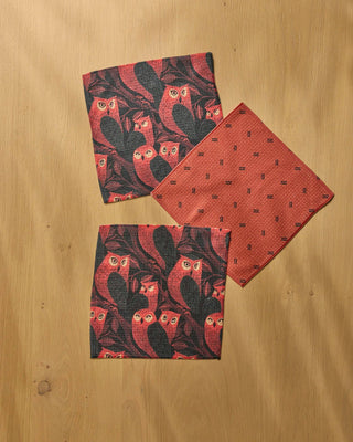 Ember Owl Dishcloth Set