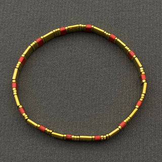 5mm Glass & Hematite Beaded Elastic TILA Bracelets - BJ: E - Olita Gifts & Goods