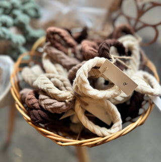 Neutral Chevron Seamless Hair Ties Set - Olita Gifts & Goods