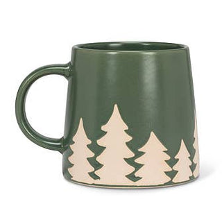Wide Base Mug with Pine Trees - Olita Gifts & Goods
