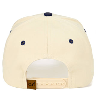 C.C Daisy Flower Pattern USA Flag Trucker Cap: Light Denim - Olita Gifts & Goods