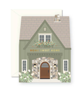 Green Home Sweet Home folded Greeting Card