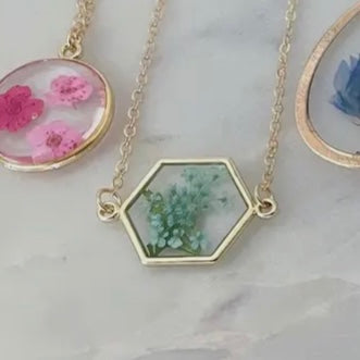 Pressed Flower Necklace