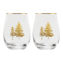 Load image into Gallery viewer, Trees Stemless Wine Glass Box Set
