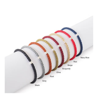 Men's Braided Bracelet | Rope Bracelet | Silver Bracelet | : Black - Olita Gifts & Goods