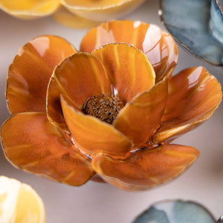 Ceramic Burnt Orange Poppy - Olita Gifts & Goods