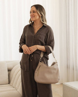 Nadia Shoulder Bag - Malt: Vegan - Polyurethane / Women-Owned, Cruelty-Free - Olita Gifts & Goods