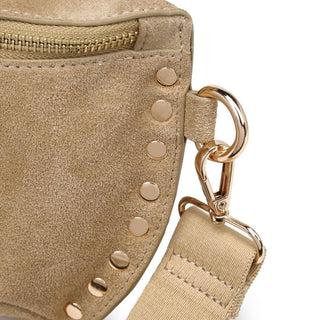Gizelle-Suede Belt Bag: Custard - Olita Gifts & Goods