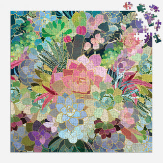 Succulent Mosaic 500 Piece Foil Puzzle - Olita Gifts & Goods
