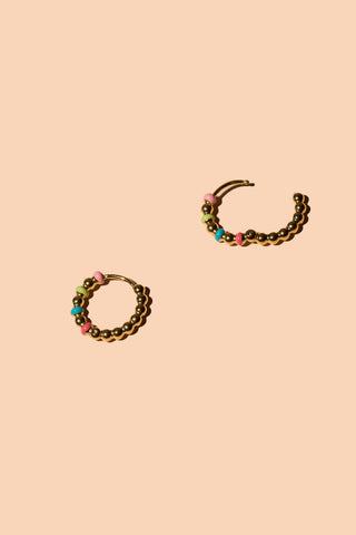 Dippin' Dots Hoops - 18K Gold Plated - Olita Gifts & Goods