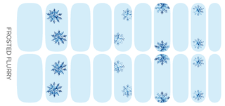 Frosted Flurry | Winter Blue Snowflake Nail Art Nail Wrap - Olita Gifts & Goods