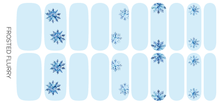 Load image into Gallery viewer, Frosted Flurry | Winter Blue Snowflake Nail Art Nail Wrap

