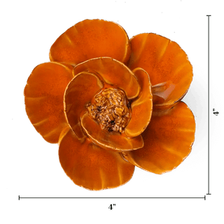 Ceramic Burnt Orange Poppy - Olita Gifts & Goods