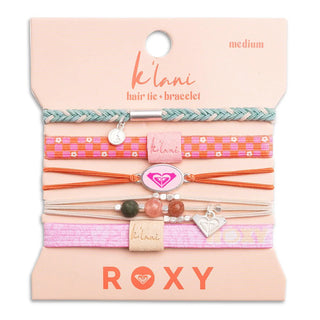 K'lani x Roxy Pink Tropics Hair Tie Bracelet