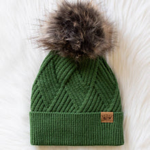 Load image into Gallery viewer, Green Knit Pom Hat
