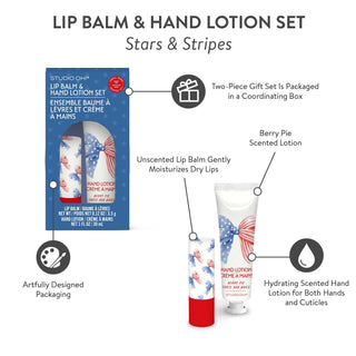 Stars & Stripes Lip Balm & Hand Lotion Set