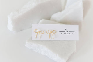 Lala Bow Studs 14K Plated - Olita Gifts & Goods