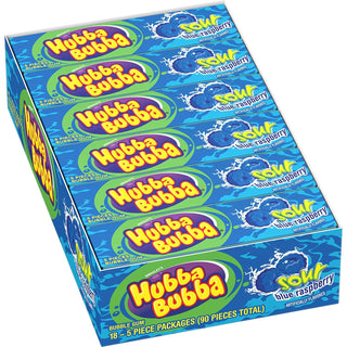 Hubba Bubba Sour Blue Raspberry Bubble Gum, 18ct