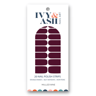 Mulled Wine | Deep Burgundy Red Pearl Finish Nail Wraps - Olita Gifts & Goods