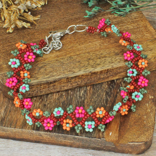 Flower Child Beaded Anklet - Olita Gifts & Goods