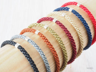 Men's Braided Bracelet | Rope Bracelet | Silver Bracelet | : Black - Olita Gifts & Goods