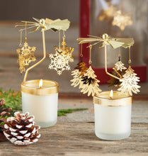 Load image into Gallery viewer, Winter Pine Tree Carousel Candle
