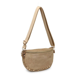 Gizelle-Suede Belt Bag: Custard - Olita Gifts & Goods