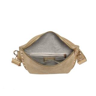 Gizelle-Suede Belt Bag: Custard - Olita Gifts & Goods