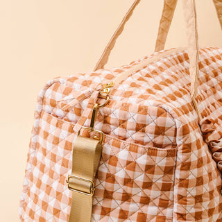 Quilted Weekender Bag-Maple Gingham - Olita Gifts & Goods