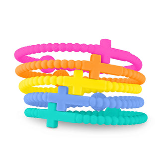 Jesus Bracelets - 5 Packs: Neon / Extra Small - Olita Gifts & Goods
