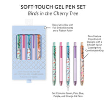 Load image into Gallery viewer, Birds in the Cherry Tree Soft-Touch Gel Pen Set
