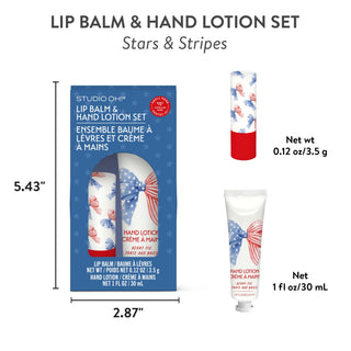 Stars & Stripes Lip Balm & Hand Lotion Set