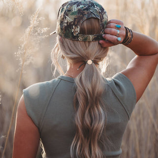 "Adapt" Camo, Gold Charm Antler Hair Tie Bracelets - Olita Gifts & Goods