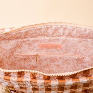 The Everyday Quilted Tote Bag-Maple Gingham - Olita Gifts & Goods