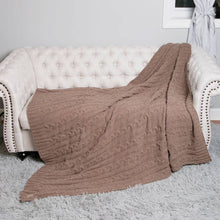 Load image into Gallery viewer, Braided Cable Knit Luxury Soft Throw Blanket: ONE SIZE / IVORY
