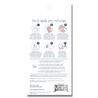 Frosted Flurry | Winter Blue Snowflake Nail Art Nail Wrap - Olita Gifts & Goods