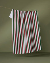 Load image into Gallery viewer, Ribbon Green Red Tea Towel
