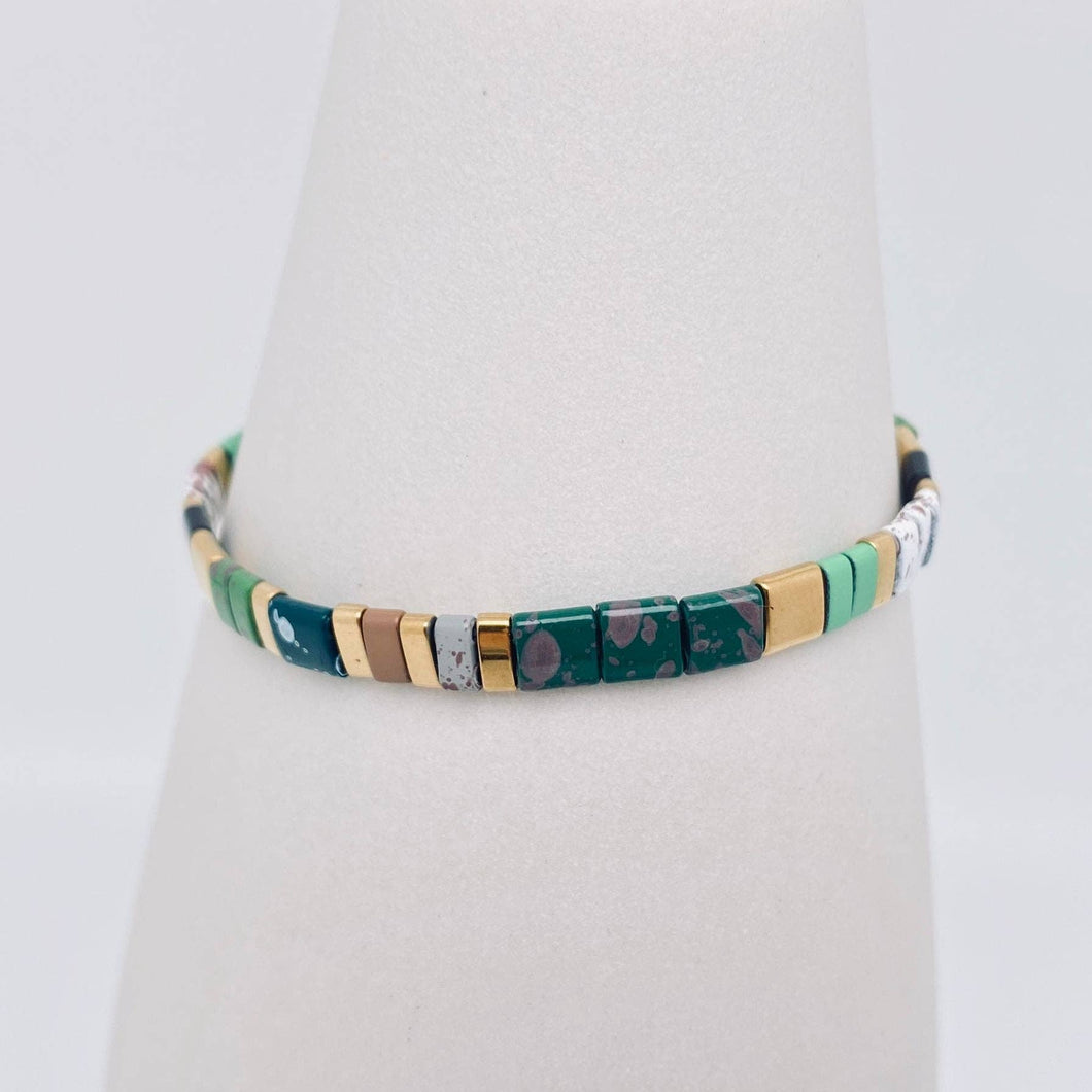 5MM TILA Beads Beaded Elastic Bracelets - BJ: MIO55654-F