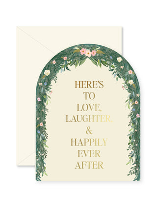 Wedding Floral Arch Die - Cut Greeting Card - Olita Gifts & Goods