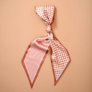 Twilly Scarf-Gingham Maple - Olita Gifts & Goods