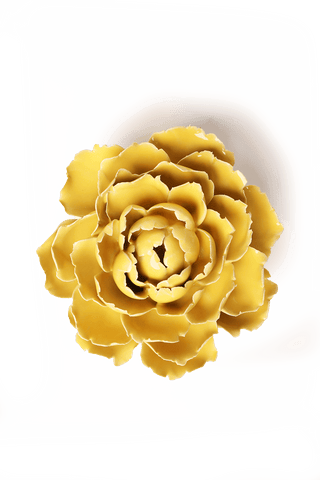 Ceramic Yellow Peony - Olita Gifts & Goods
