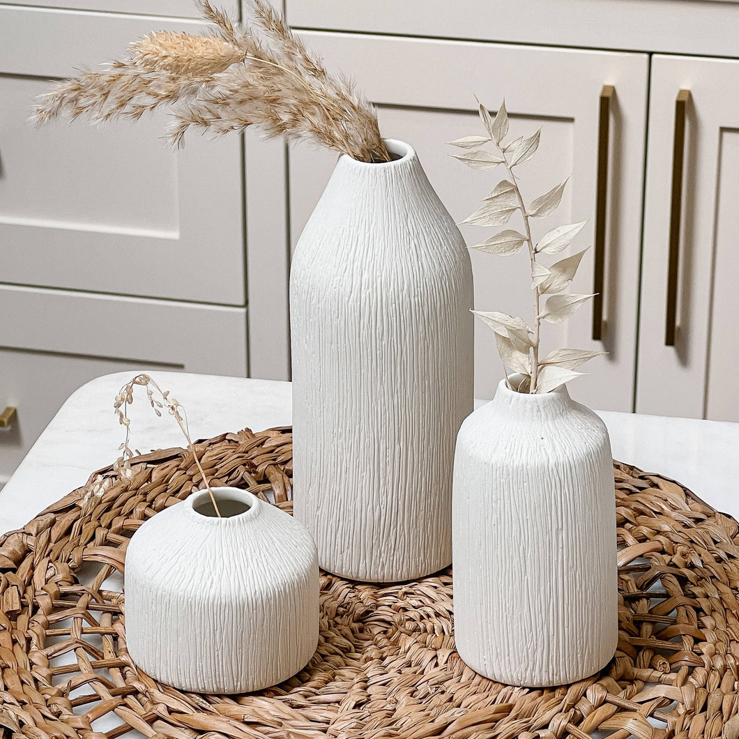 Boho Ceramic Bud Vases