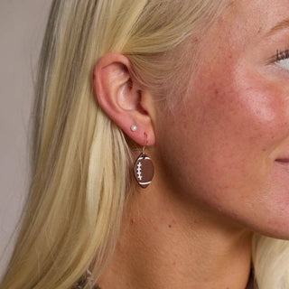 Mini Touchdown Football Earrings