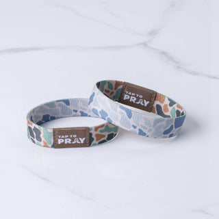Tap To Pray™ Wristbands - River Rock Camo Classic & Sage: Medium / River Rock Camo Class / Sage - Olita Gifts & Goods