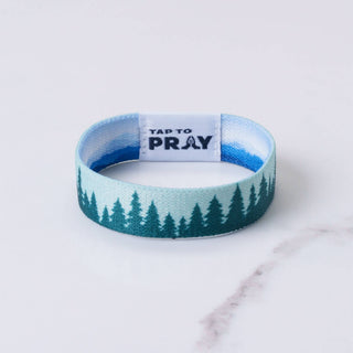 Tap To Pray™ Wristbands - Mountains & Forests: X-Small / Blue Mountains & Green Forests - Olita Gifts & Goods